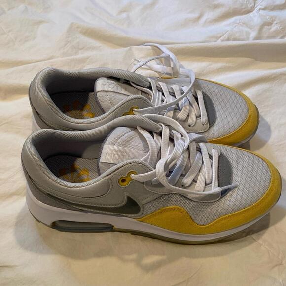 Nike Air Max motif women’s size 8 youth size 6 yellow grey white - Picture 2 of 6
